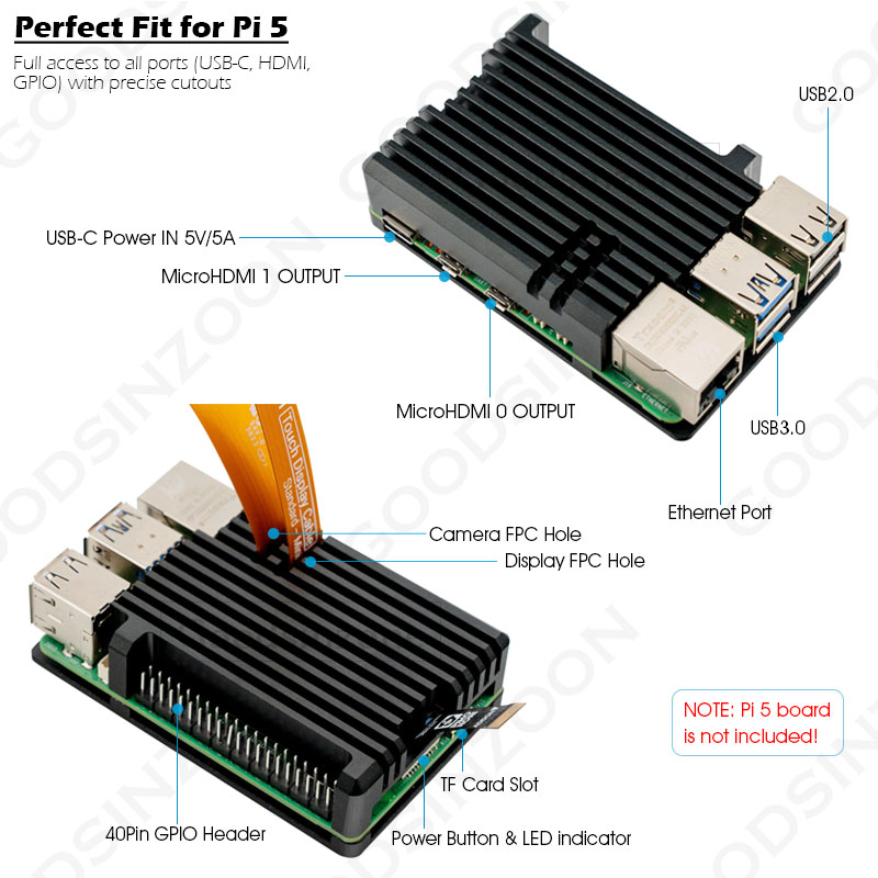 Алюминиевый бронированный корп – обзор и цена Raspberry Pi 5 8Gb
