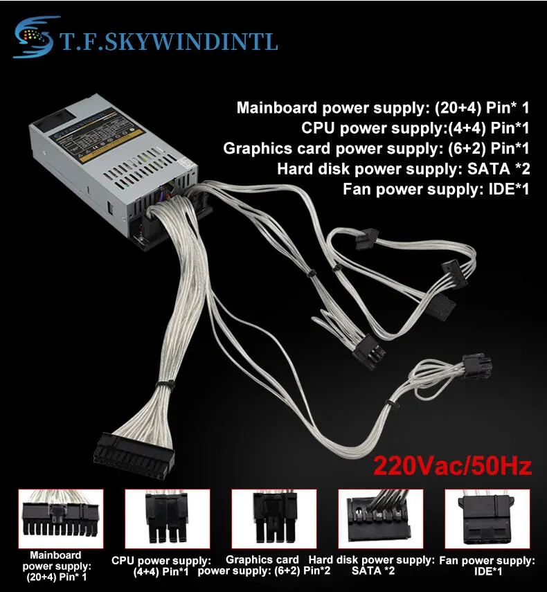 Новый полномодульный источник  – обзор и цена Atx Power Supply 1U Flex 500W